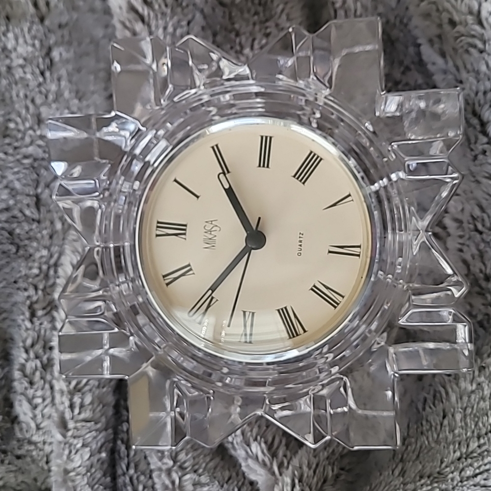 Mikasa Crystal Germany starfire clock